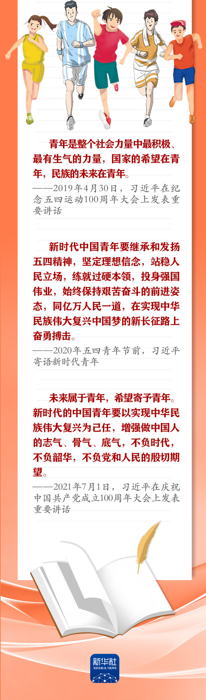 手繪長(zhǎng)卷 | 共青團(tuán)員們，總書記這些話要牢記
