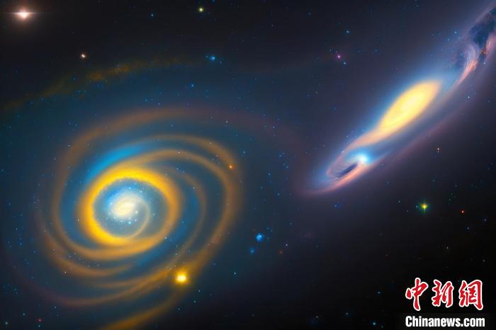 本星系群的三維藝術(shù)圖?！≈锌圃簢姨煳呐_ 供圖