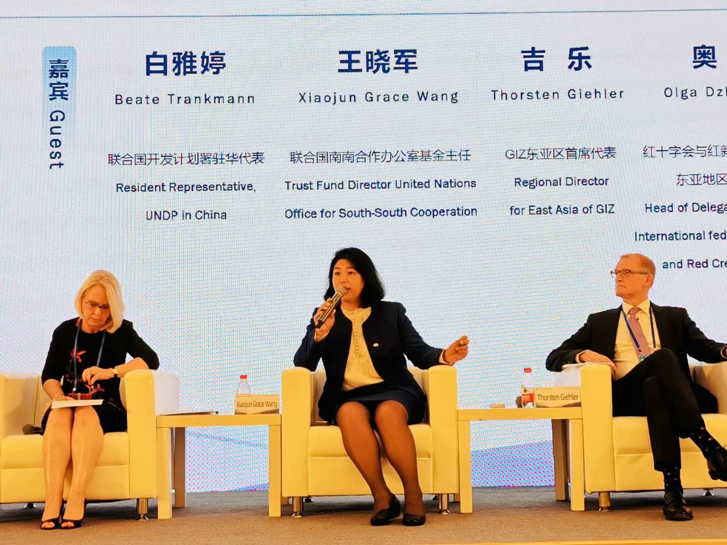 聯(lián)合國(guó)南南合作辦公室基金主任王曉軍出席全球共享發(fā)展行動(dòng)論壇首屆高級(jí)別會(huì)議分論壇討論。受訪者供圖