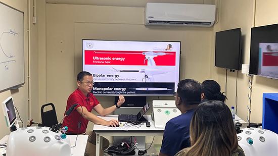 培訓(xùn)現(xiàn)場(chǎng)。第18期援圭亞那醫(yī)療隊(duì)供圖