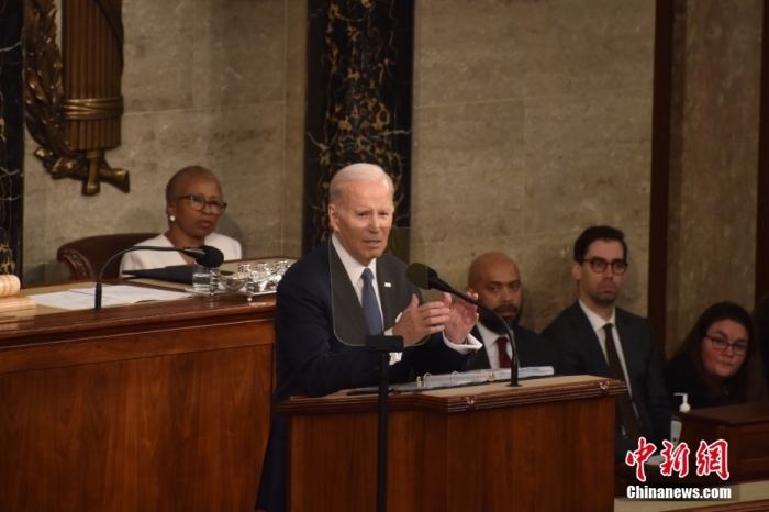 當?shù)貢r間2月7日晚，美國總統(tǒng)拜登在國會發(fā)表其任內(nèi)第二次國情咨文演講。圖/<a target='_blank' href='/' _fcksavedurl='/'><p  align=