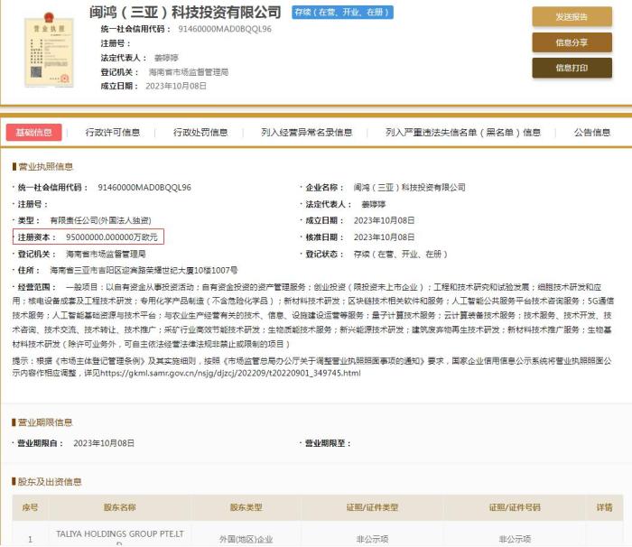  國家企業(yè)信用信息公示系統(tǒng)截圖。