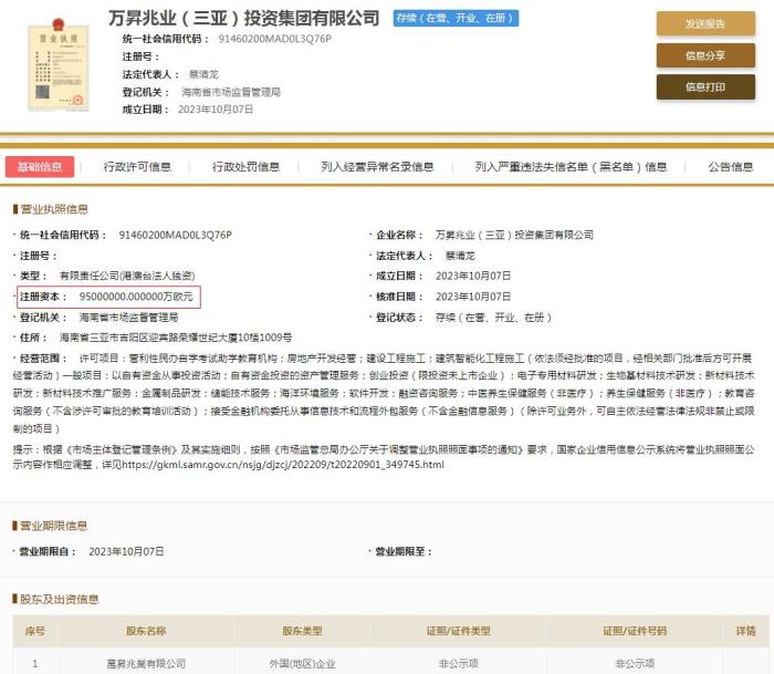 國家企業(yè)信用信息公示系統(tǒng)截圖。