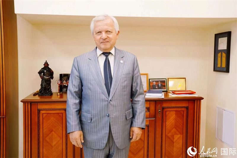 阿納托利·托濟(jì)克接受人民網(wǎng)記者專訪。人民網(wǎng) 皇甫萬里 攝