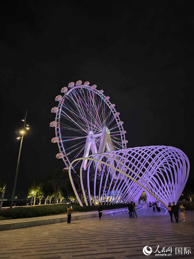 灣區(qū)之光摩天輪。人民網(wǎng) 田易攝