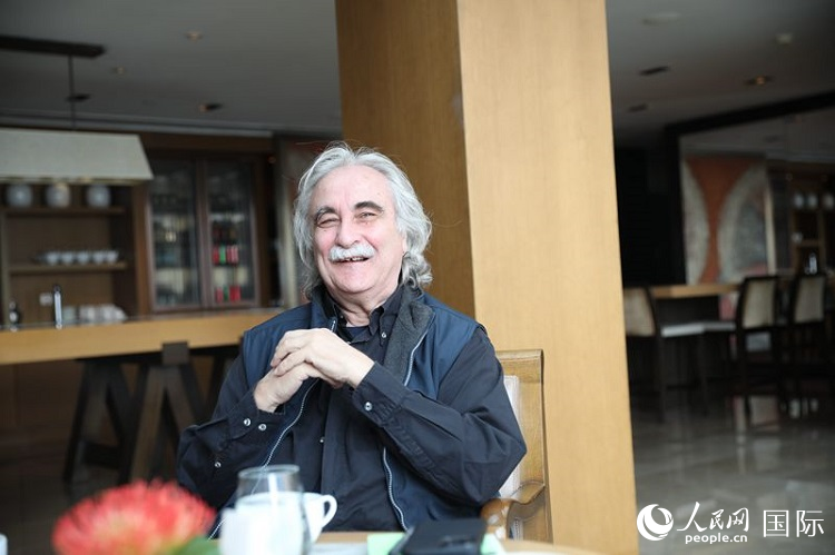 塞浦路斯歐洲大學(xué)前校長科斯塔斯·古利亞莫斯。人民網(wǎng) 殷韜攝