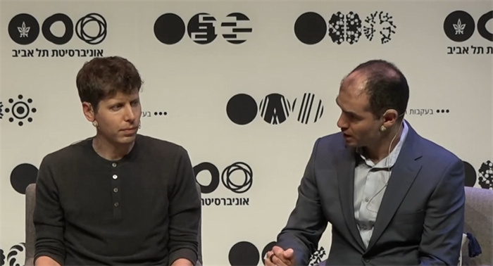 奧特曼和伊利亞在以色列特拉維夫大學(xué)的圓桌分享會。圖源：視頻截圖