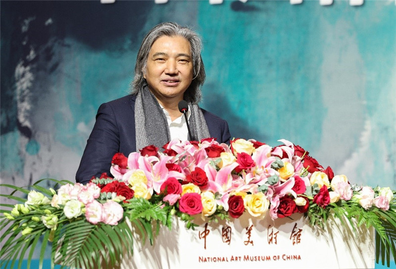 吳為山致辭。主辦方供圖