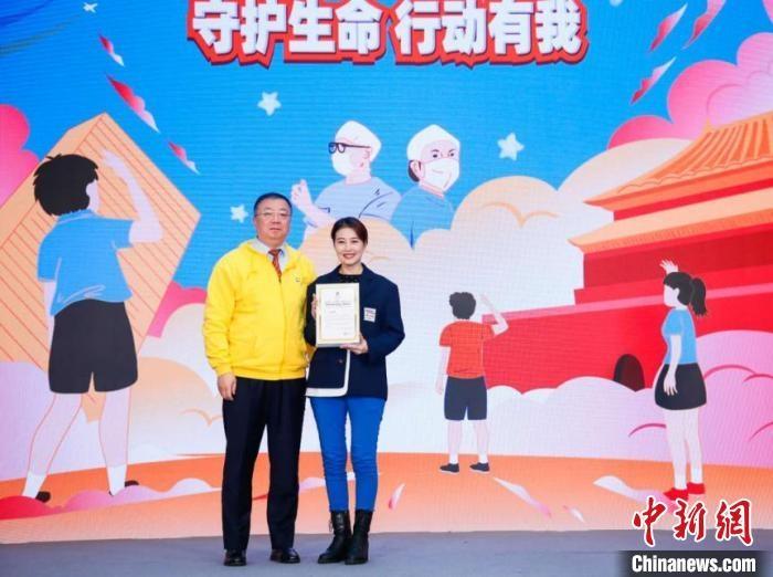 演員周海媚受邀參與公益活動。　郭凱敏 攝