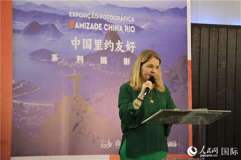 巴西中國創(chuàng)新經(jīng)濟(jì)研究院主席克勞迪婭·亞努齊在活動(dòng)中致辭。人民網(wǎng)記者 時(shí)元皓攝