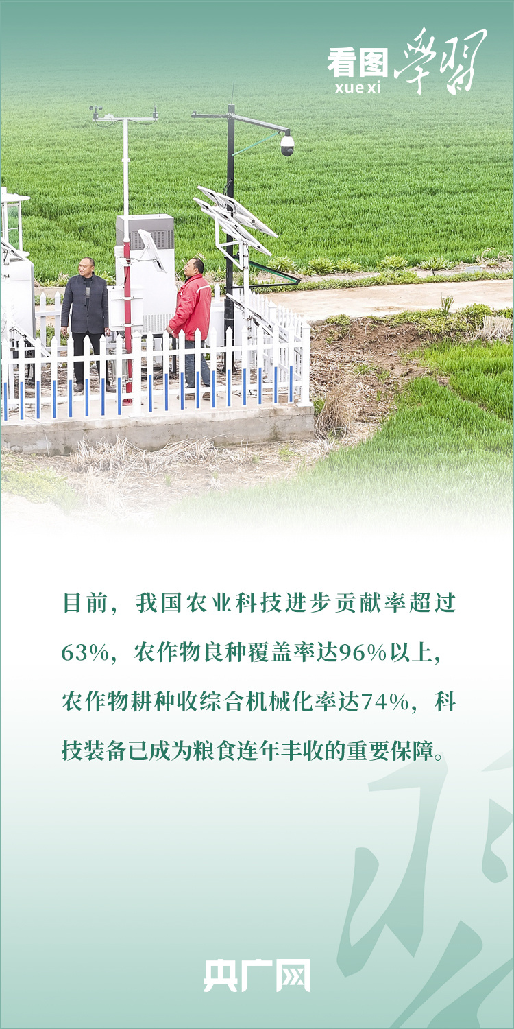 看圖學習丨推廣良田、良種、良法、良機 給農業(yè)現(xiàn)代化插上科技的翅膀