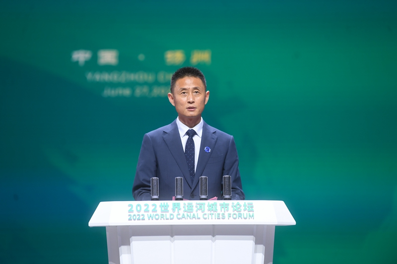 江蘇省文化和旅游廳副廳長李川在大會上致辭。邵丹攝