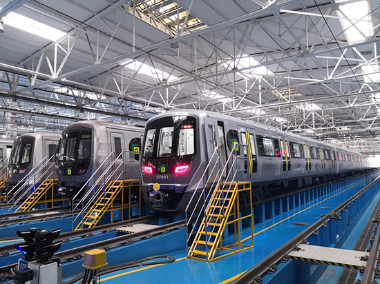 石家莊地鐵二號線列車。 中車齊車集團(tuán)石家莊公司供圖