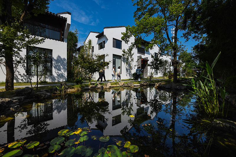 畈塘民宿群保留了江淮建筑的傳統(tǒng)風(fēng)格。吳芳攝