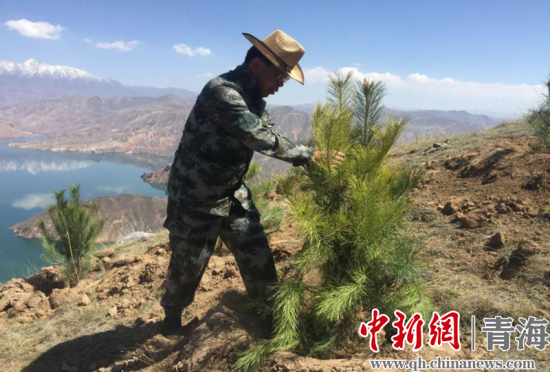 圖為尖扎干部職工生態(tài)建設(shè)和環(huán)境保護現(xiàn)場。尖宣 供圖