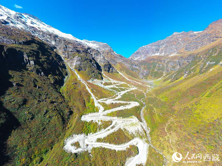 圖為西藏林芝市墨脫縣境內(nèi)，植被隨山體升高而變化。