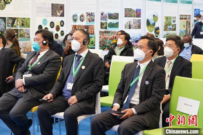 圖為極小種群物種和生物多樣性保護邊會現(xiàn)場?！≡颇鲜×謽I(yè)和草原局供圖