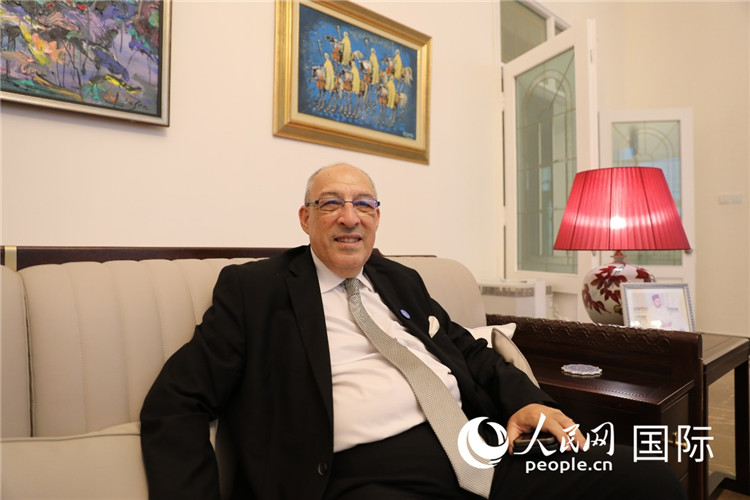 9月6日，摩洛哥駐華大使阿卜杜勒卡迪爾·安薩里接受人民網(wǎng)記者采訪。人民網(wǎng)記者 翟轉(zhuǎn)麗攝
