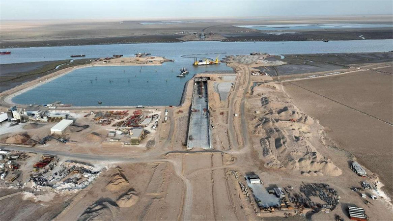 施工現(xiàn)場一景。中交天津航道局有限公司供圖