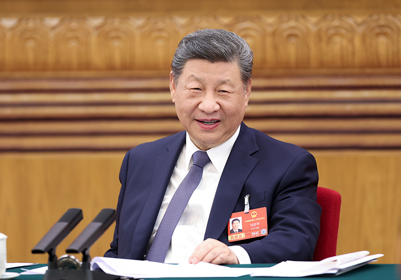 2026年3月5日下午，中共中央總書記、國家主席、中央軍委主席習近平參加他所在的十四屆全國人大四次會議江蘇代表團審議。