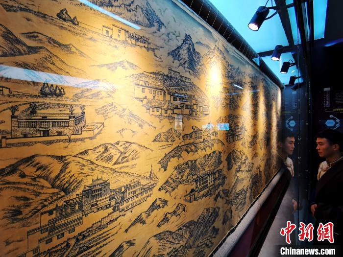 圖為歷代藏醫(yī)藥學教育機構展示?！?zhí)砀?攝