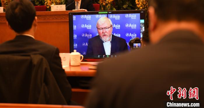 圖為外國(guó)專(zhuān)家通過(guò)線(xiàn)上進(jìn)行分享交流?！≮w朗 攝