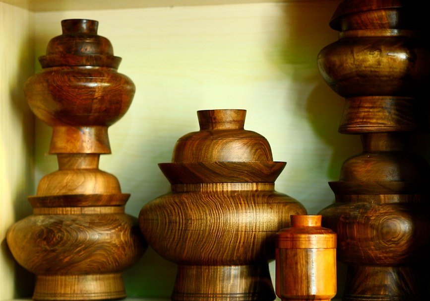 藏地木碗成品。