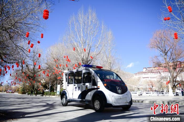 圖為1月23日，布達拉宮廣場派出所民警正在巡邏?！∝暩聛硭?攝