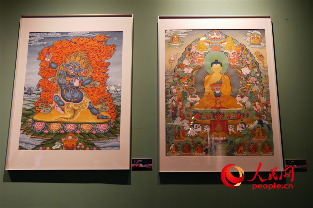 唐卡藝術(shù)作品。人民網(wǎng) 韋衍行攝