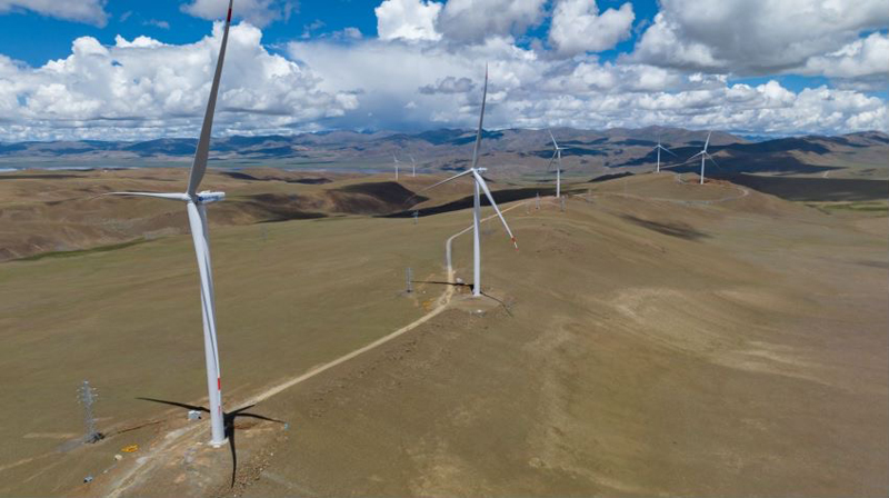 西藏措美哲古風(fēng)電場。受訪者供圖