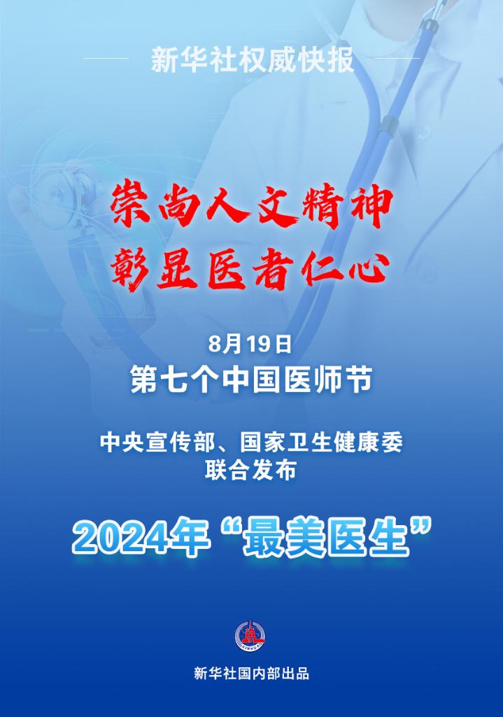 新華鮮報|致敬“白衣戰(zhàn)士”！2024年“最美醫(yī)生”發(fā)布